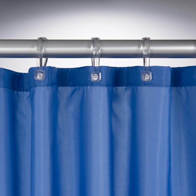 Polyester Sealskin Madeira Shower Curtain 120 x 200 cm Blue