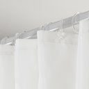 FLOW CURTAIN 180CM BLA WHI TEXTILE DETAIL RAIL HAAK