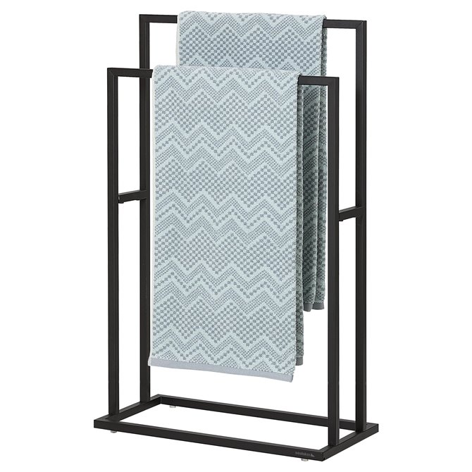 Black towel rack freestanding hotsell