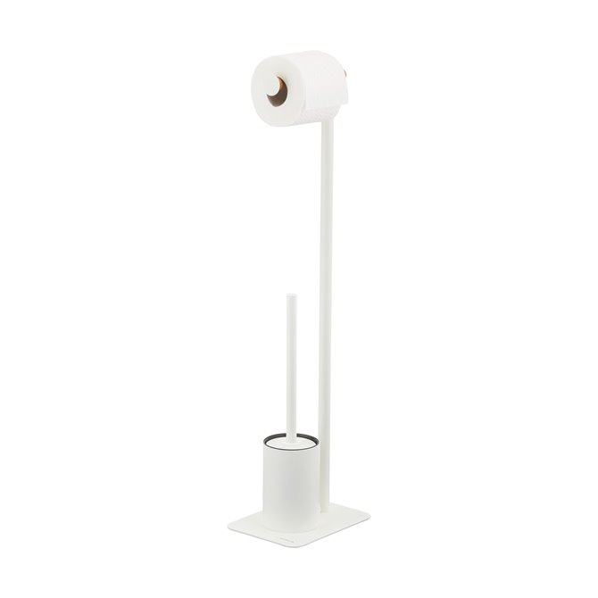 Sealskin - Sealskin Brix Serviteur WC - Porte-rouleau papier toilette -  Brosse WC avec support - autoportante Blanc