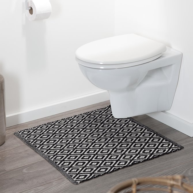 TRELLIS BATH MAT 60X60 BLACK SFEER