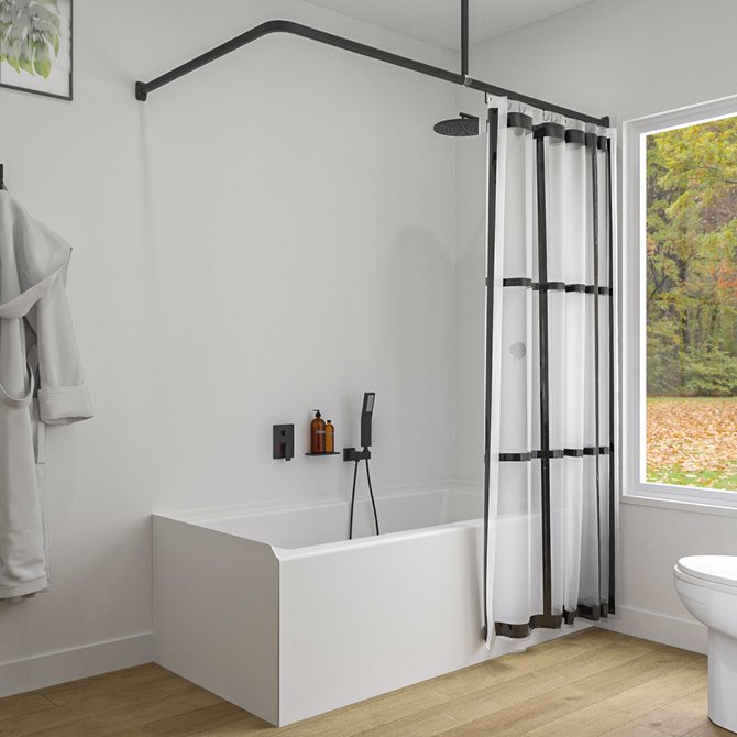 Shower discount curtain rail