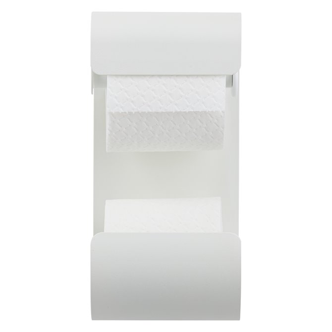 toilet roll holder white front plus