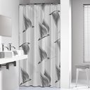 BIRDS CURTAIN 180CM BLA WHI TEXTILE